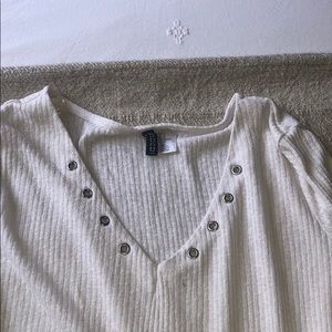 White H&M . Long sleeve white shirt